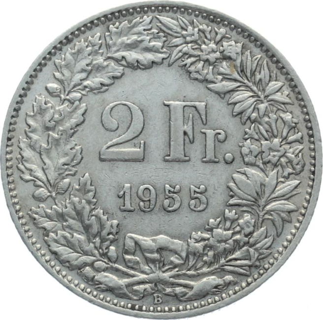 2 Franken 1955 B